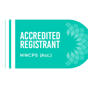 An accredited Member of the National Counselling and Psychotherapy Society